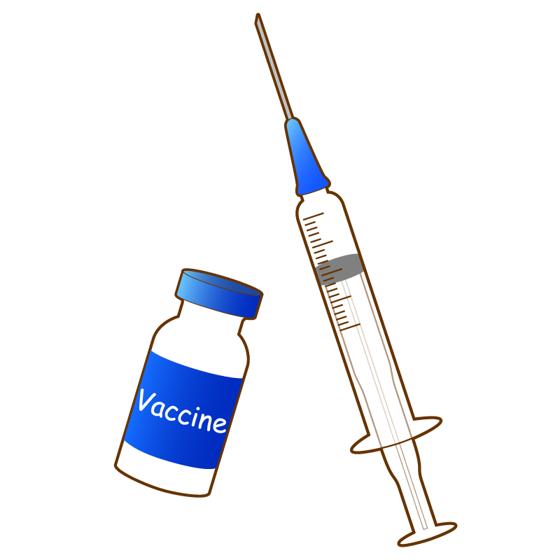 ワクチンと注射器 イラスト１