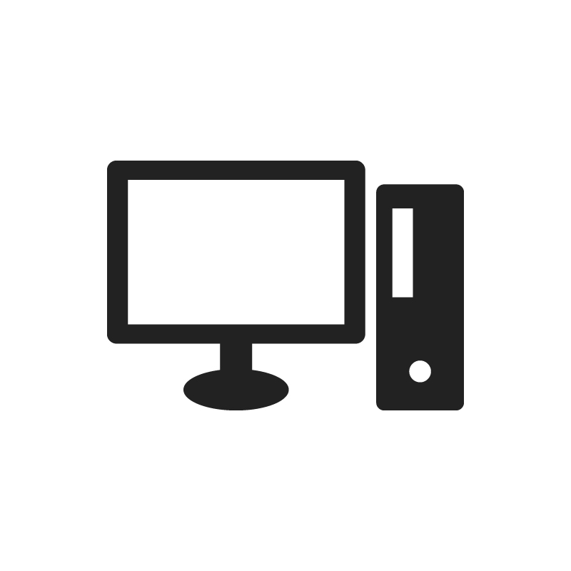 デスクトップパソコンのフリーアイコン・イラスト３