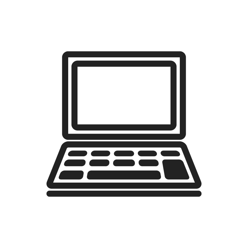 ノートパソコンのフリーアイコン・イラスト２