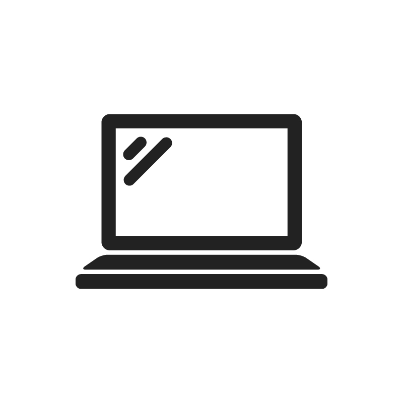 ノートパソコンのフリーアイコン・イラスト３