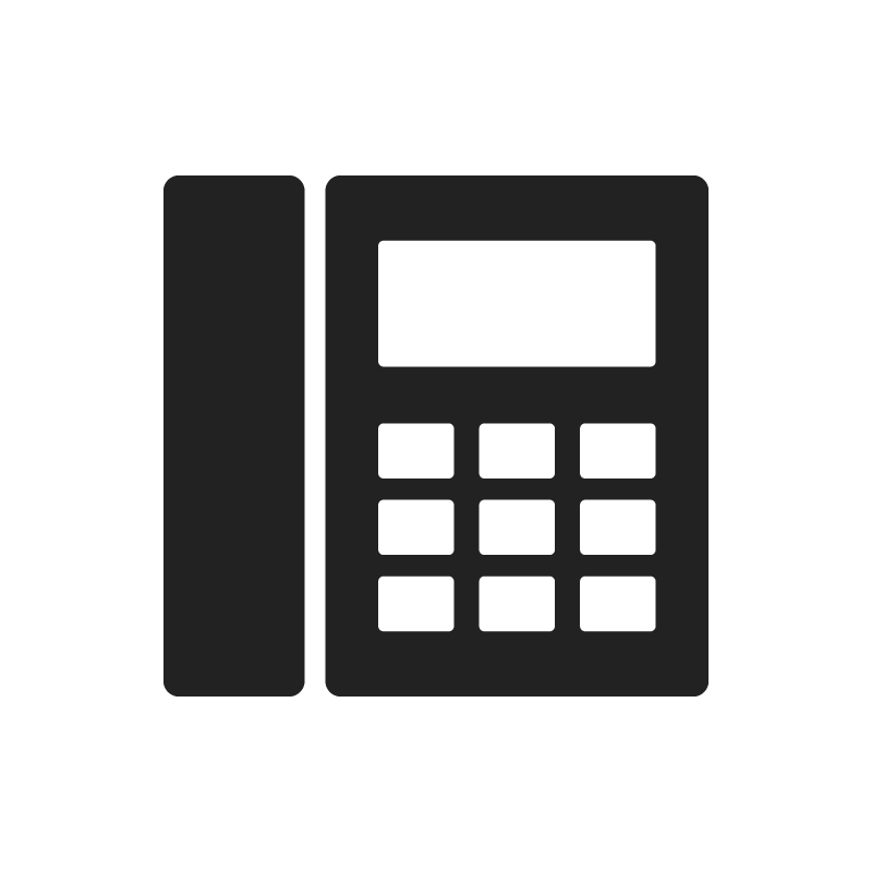 固定電話のフリーアイコン・イラスト１